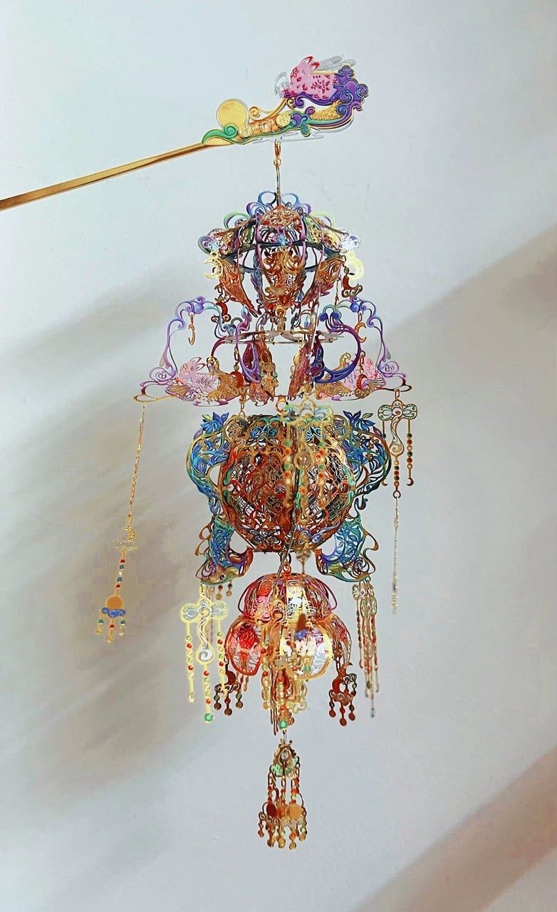  Mô Hình Kim Loại 3D Lắp Ráp Piececool Lồng Đèn Tiểu Đoàn Viên - Hạp Tử Đăng (100 mảnh, Little Reunions Box Lantern) F005-BS – MP1339 