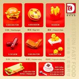  Mô Hình Nhựa 3D Lắp Ráp TEC CREATOR Thức Ăn Nhanh Châu Âu 5025 (827 mảnh, Western Fast Food) - LG0189 