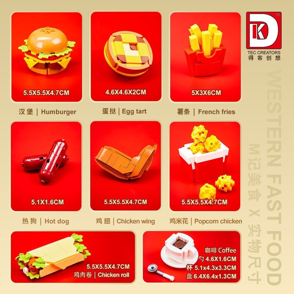  Mô Hình Nhựa 3D Lắp Ráp TEC CREATOR Thức Ăn Nhanh Châu Âu 5025 (827 mảnh, Western Fast Food) - LG0189 