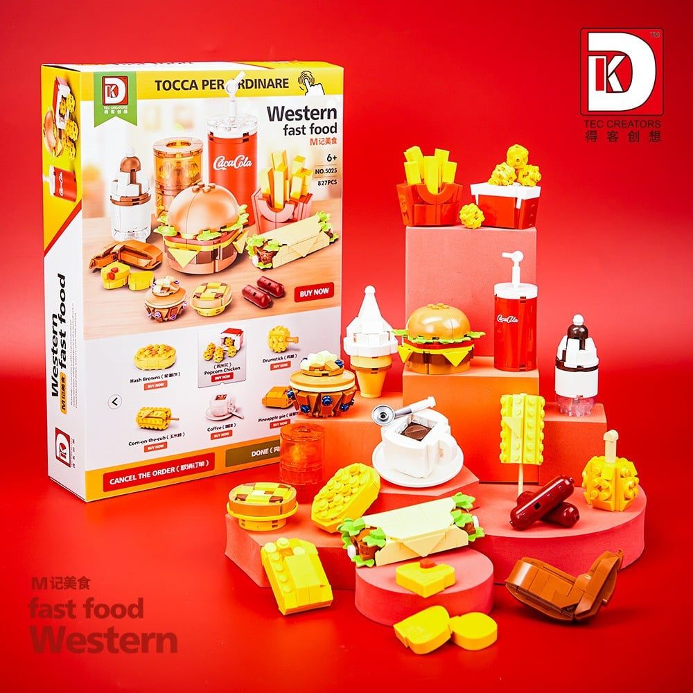  Mô Hình Nhựa 3D Lắp Ráp TEC CREATOR Thức Ăn Nhanh Châu Âu 5025 (827 mảnh, Western Fast Food) - LG0189 