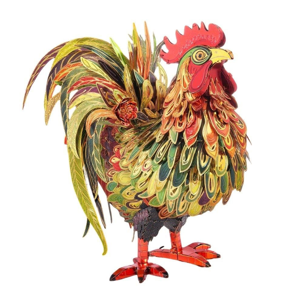  Mô Hình Kim Loại 3D Lắp Ráp Piececool Con Gà Trống (124 mảnh, Morning Rooster) P451-GR – MP1341 