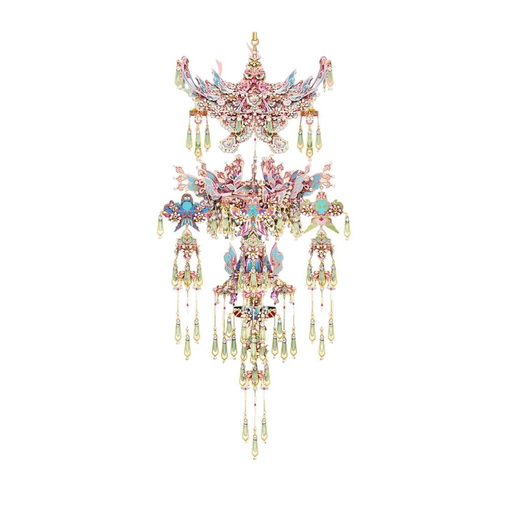  Mô Hình Kim Loại 3D Lắp Ráp Piececool Xuân Dật - Chuông Diều Giấy (753 mảnh, Spring Leisure Kite Chime) P470-PG – MP1347 