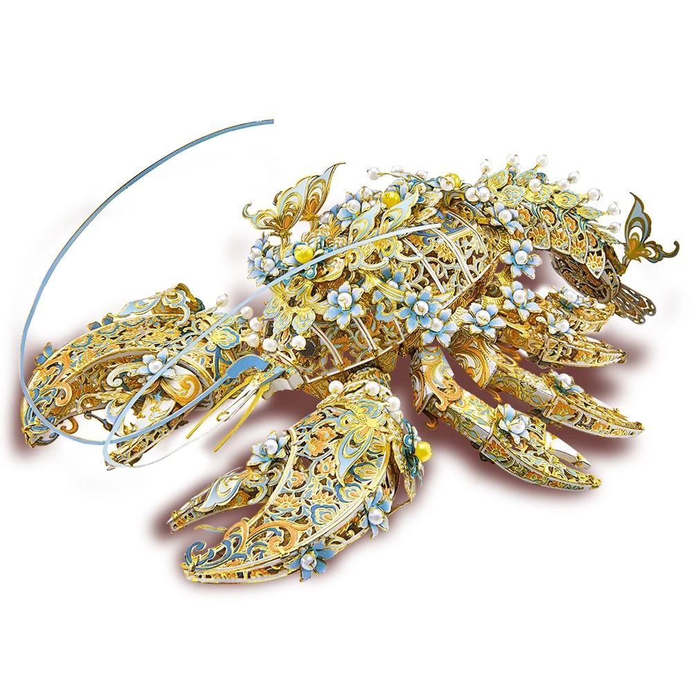  Mô Hình Kim Loại 3D Lắp Ráp Piececool Tôm Càng Hà Hữu Kiềm (283 mảnh, Fortune Lobster ) P393-YG – MP1296 