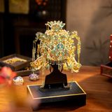  Mô Hình Kim Loại 3D Lắp Ráp Piececool Điểm Thúy Phượng Quan (748 mảnh, Kingfisher Phoenix Tiara) P388-BR – MP1303 