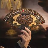  Mô Hình Kim Loại 3D Lắp Ráp Piececool Kim Hội Sơn Thủy Chiết Phiến (56 mảnh, Gold Painted Folding Fan) F002-GK – MP1300 