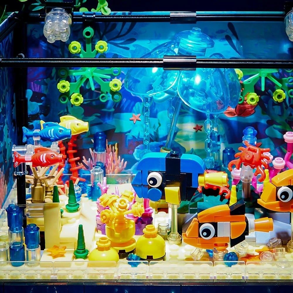  Mô Hình Nhựa 3D Lắp Ráp TEC CREATOR Bể Cá Thủy Sinh Sứa Biển (725 mảnh, Atlantis World Aquaria-Jellyfish) - LG0185 