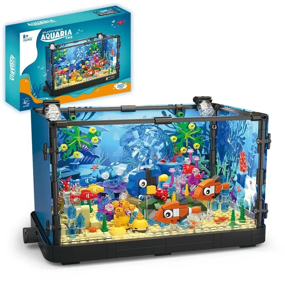  Mô Hình Nhựa 3D Lắp Ráp TEC CREATOR Bể Cá Thủy Sinh Sứa Biển (725 mảnh, Atlantis World Aquaria-Jellyfish) - LG0185 
