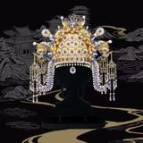  Mô Hình Kim Loại 3D Lắp Ráp Piececool Tùy Hoa Điền Lưu Kim Phượng Quan (1366 mảnh, Sui Dynasty Gilt Phoenix Crown with Floral Diadem) P442-GB – MP1323 