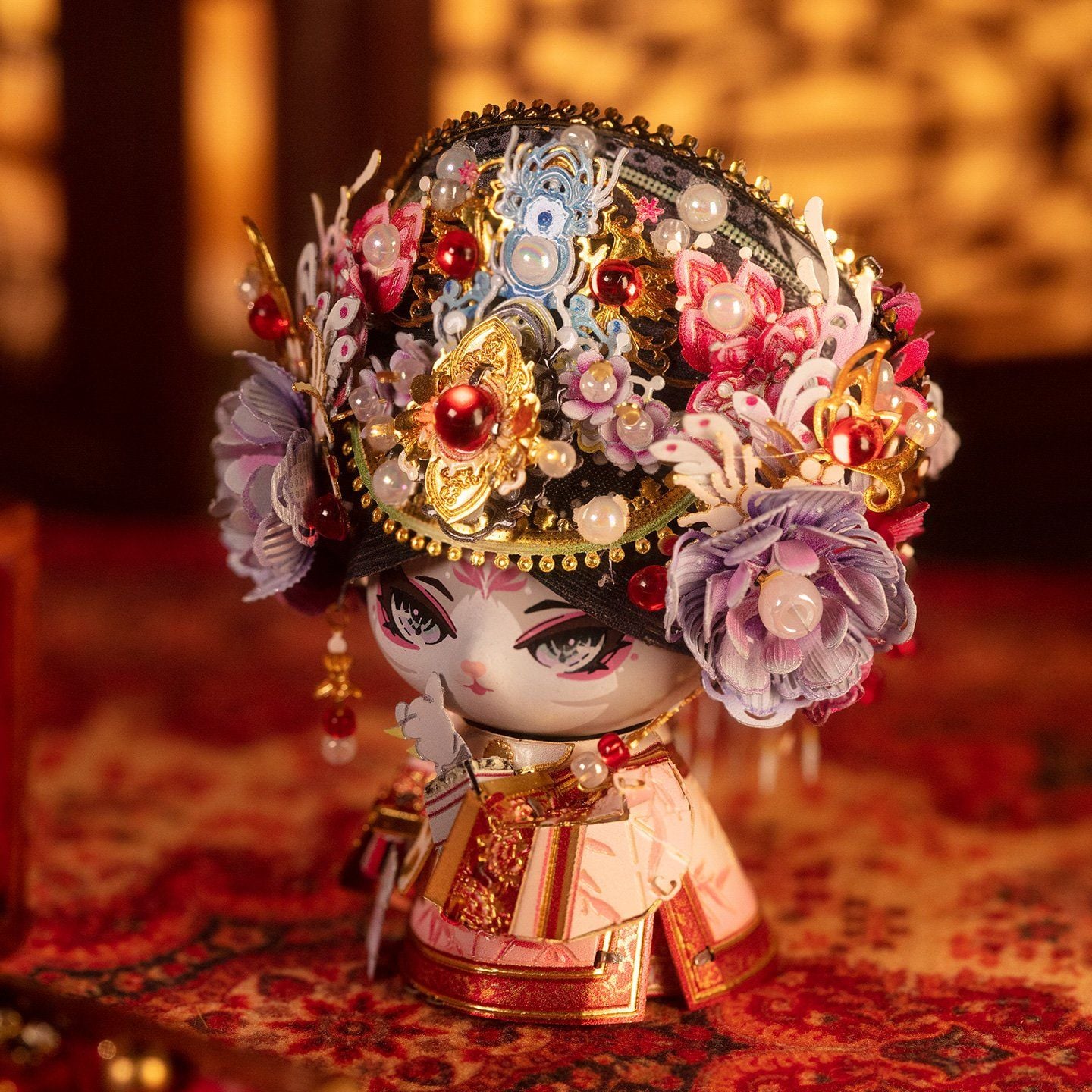  Mô Hình Kim Loại Lắp Ráp 3D MU Mèo Quý Phi Chân Hoàn (127 mảnh, The Legend of Zhen Huan - Zhenhuan) YM-LC146-W – MP1315 