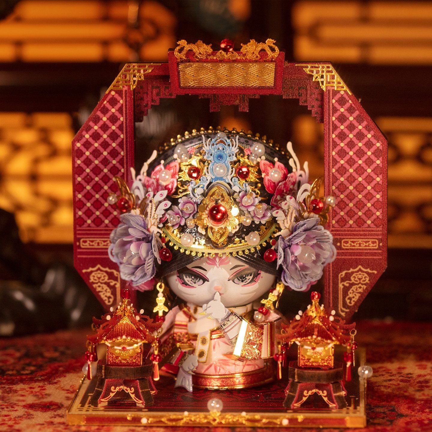  Mô Hình Kim Loại Lắp Ráp 3D MU Mèo Quý Phi Chân Hoàn (127 mảnh, The Legend of Zhen Huan - Zhenhuan) YM-LC146-W – MP1315 