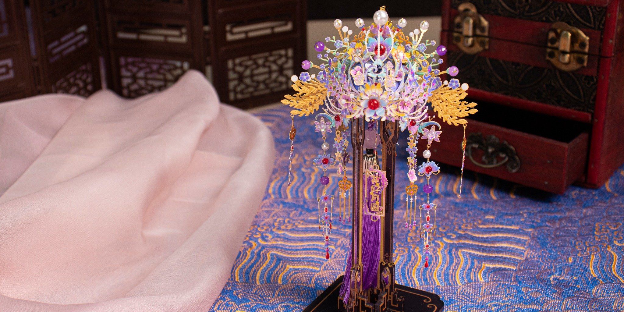  Mô Hình Kim Loại 3D Lắp Ráp MU Phượng Quan Hoa Hỏa Nguyệt Viên (121 mảnh, ZheZhuo) YM-N144-D – MP1307 