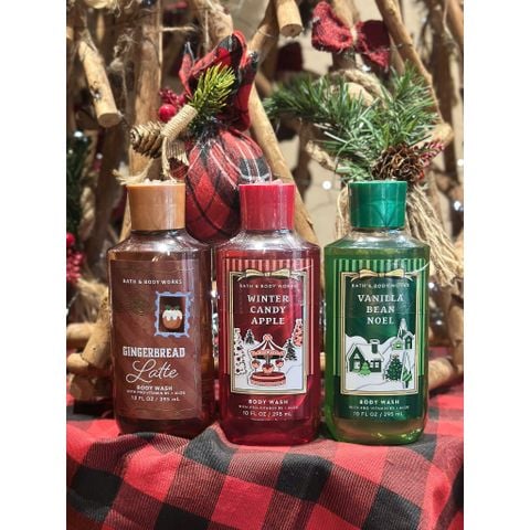  [Noel Collection] Sữa tắm 3in1 Tắm- Gội- Rửa mặt Bath & Body Works Gingerbread Latte 295ml 