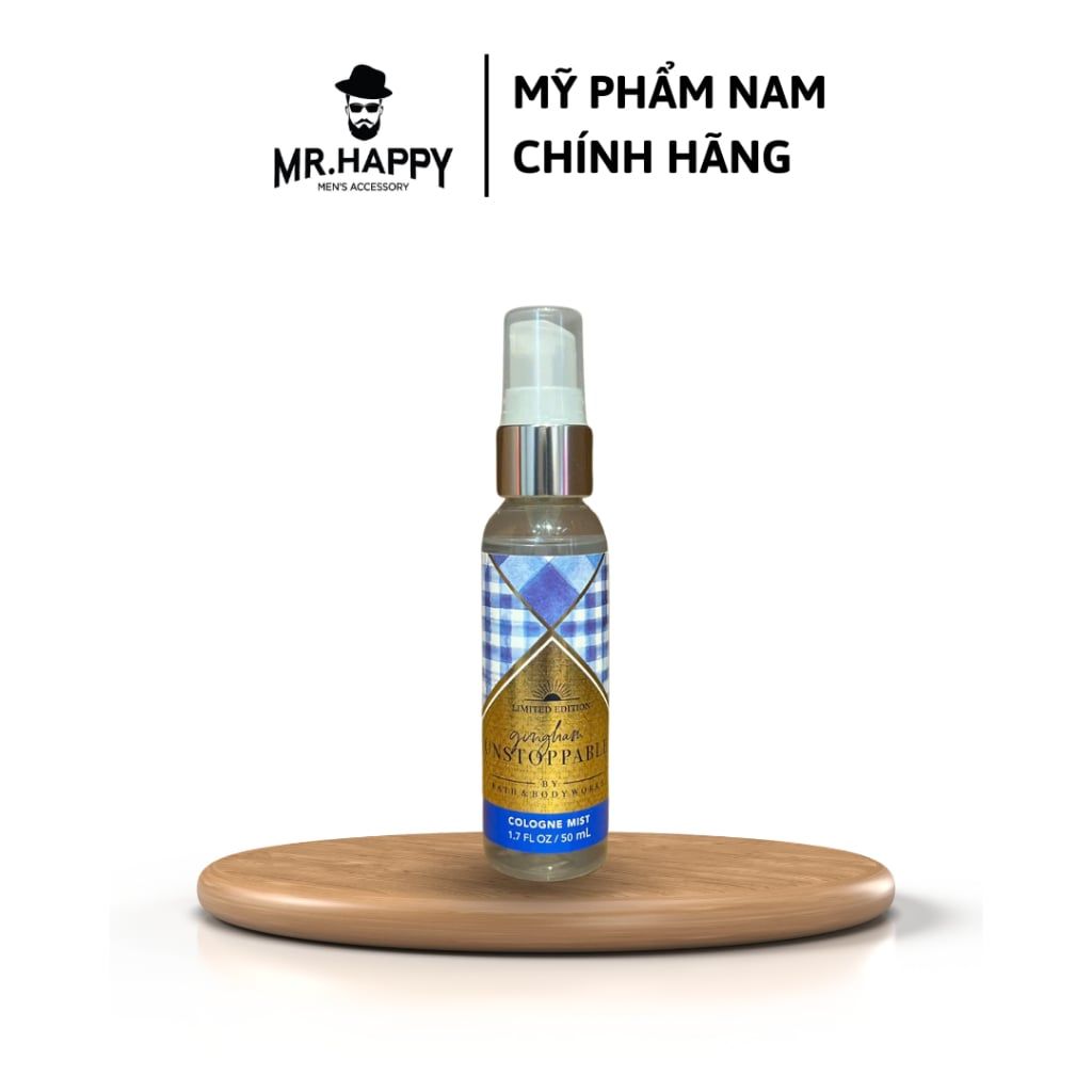  Xịt thơm toàn thân Bath & Body works Cologne mist Gingham Unstoppable 100ml 