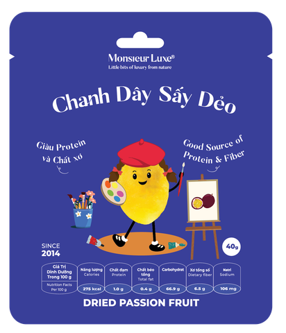  Monsieur Luxe Chanh Dây Sấy Dẻo - Dried Passion Fruit - 40g 