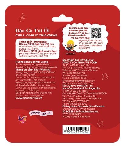  Monsieur Luxe Đậu Gà Tỏi Ớt - Chilli Garlic Chickpea - 40g 