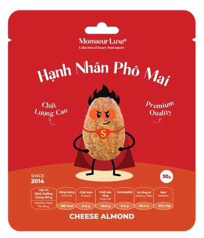  Monsieur Luxe Hạnh Nhân Phô Mai - Cheese Almond - 30g 