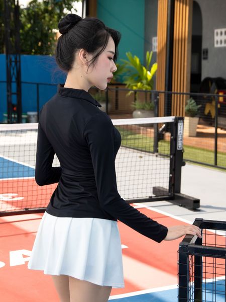 Áo polo tay dài cổ dây kéo Reeta A050