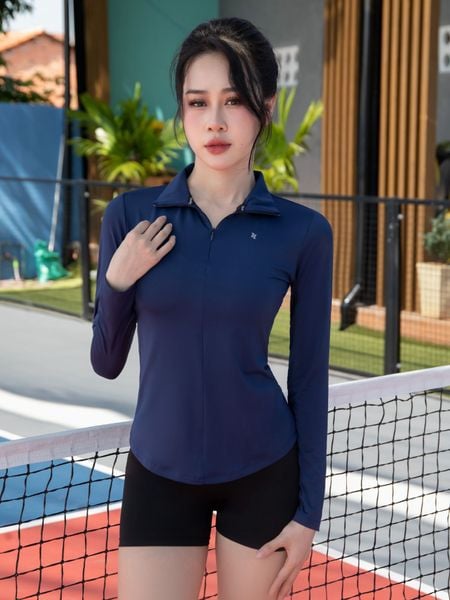 Áo polo tay dài cổ dây kéo Reeta A050