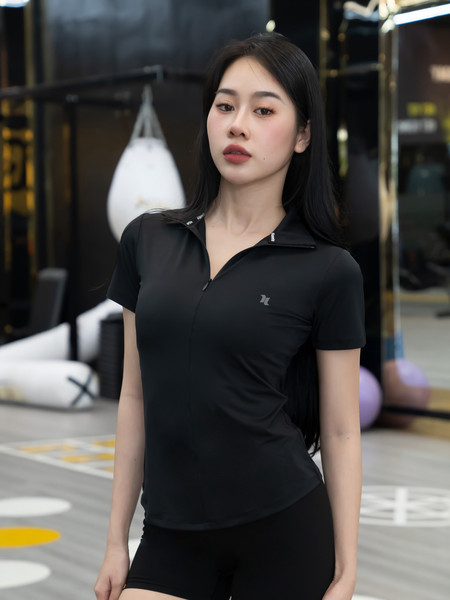 Áo polo thể thao cổ polo khoá kéo - A038