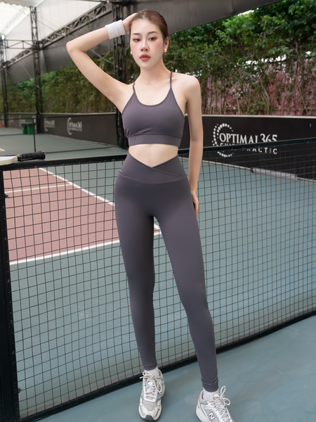 Quần legging dài chéo lưng - A077