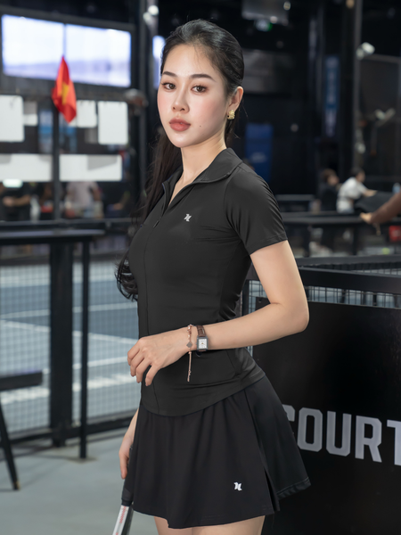 Áo polo thể thao cổ polo khoá kéo - A038