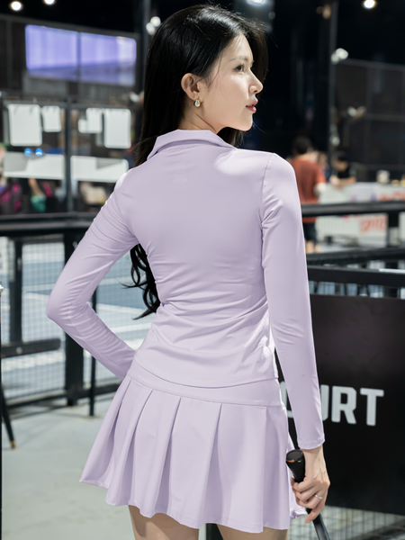 Áo polo tay dài cổ dây kéo - A050