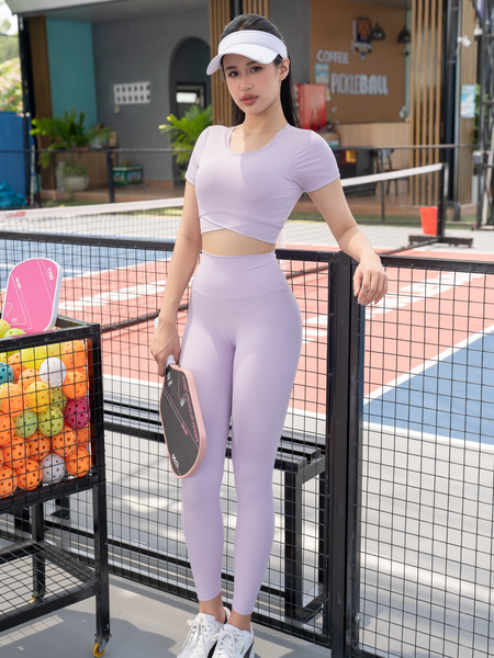 Áo croptop phối chéo - A049