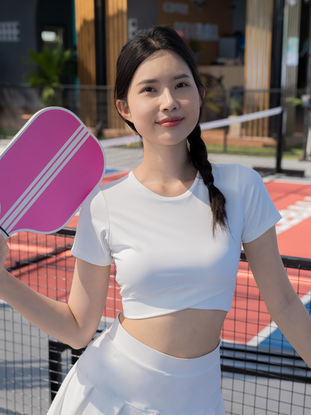 Áo croptop phối chéo - A049