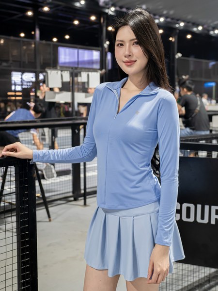 Áo polo tay dài cổ dây kéo - A050