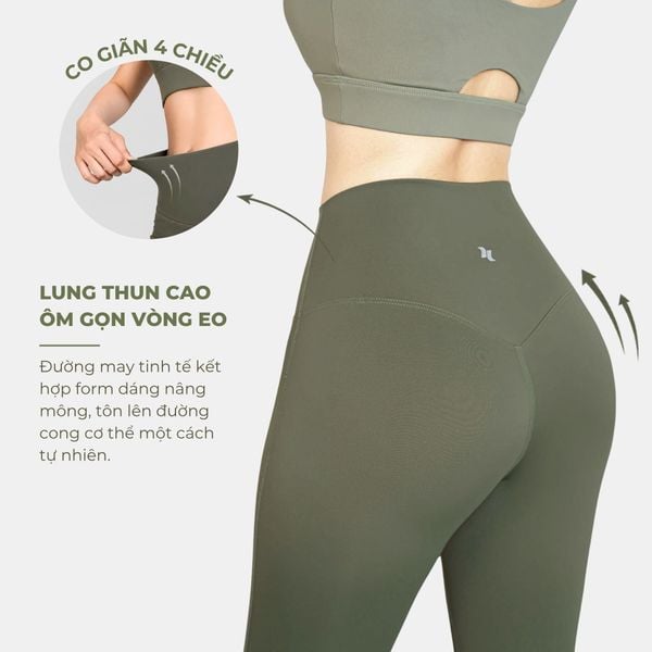 Quần dài legging thể thao nữ Reeta chất vải POLYAMIDE SPANDEX cao cấp A249