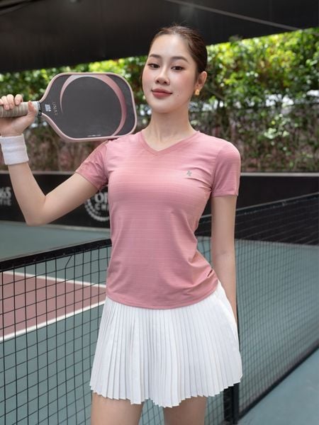 Áo thun thể thao nữ cổ tim - A006