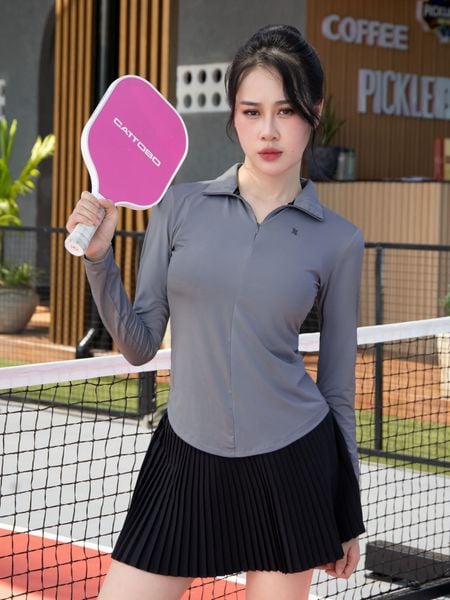 Áo polo tay dài cổ dây kéo Reeta A050