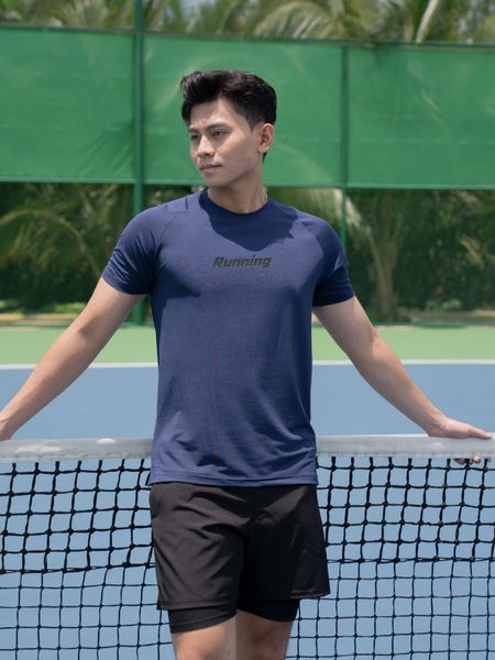 Áo thể thao nam cổ tròn Running A3109
