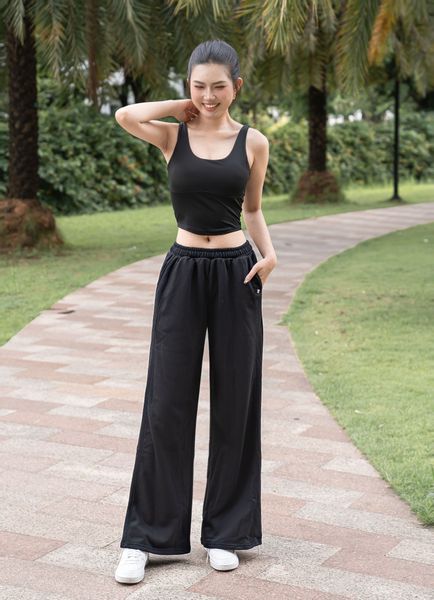 Quần dài nữ nỉ chân cua cao cấp form suông Unisex Basic - A258