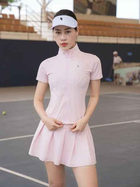 Áo khoác ngắn tay dây kéo nữ Reeta A3098