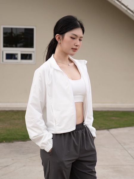 Áo khoác thể thao nữ 2 lớp Croptop Fit Daily A231