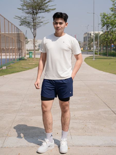Quần short 2 lớp nam A059