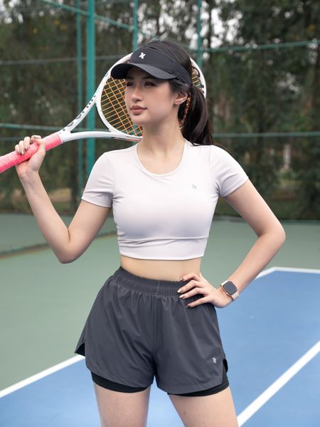 Áo croptop nữ Reeta có mút ngực sẵn A020