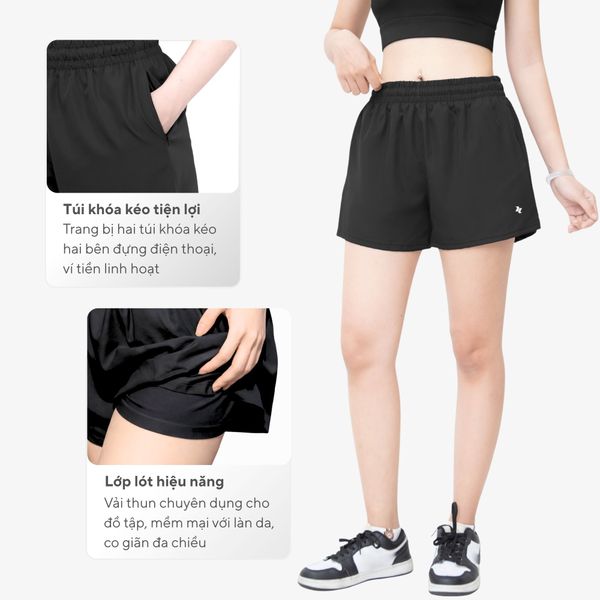 Quần short 2 lớp nữ Reeta A060