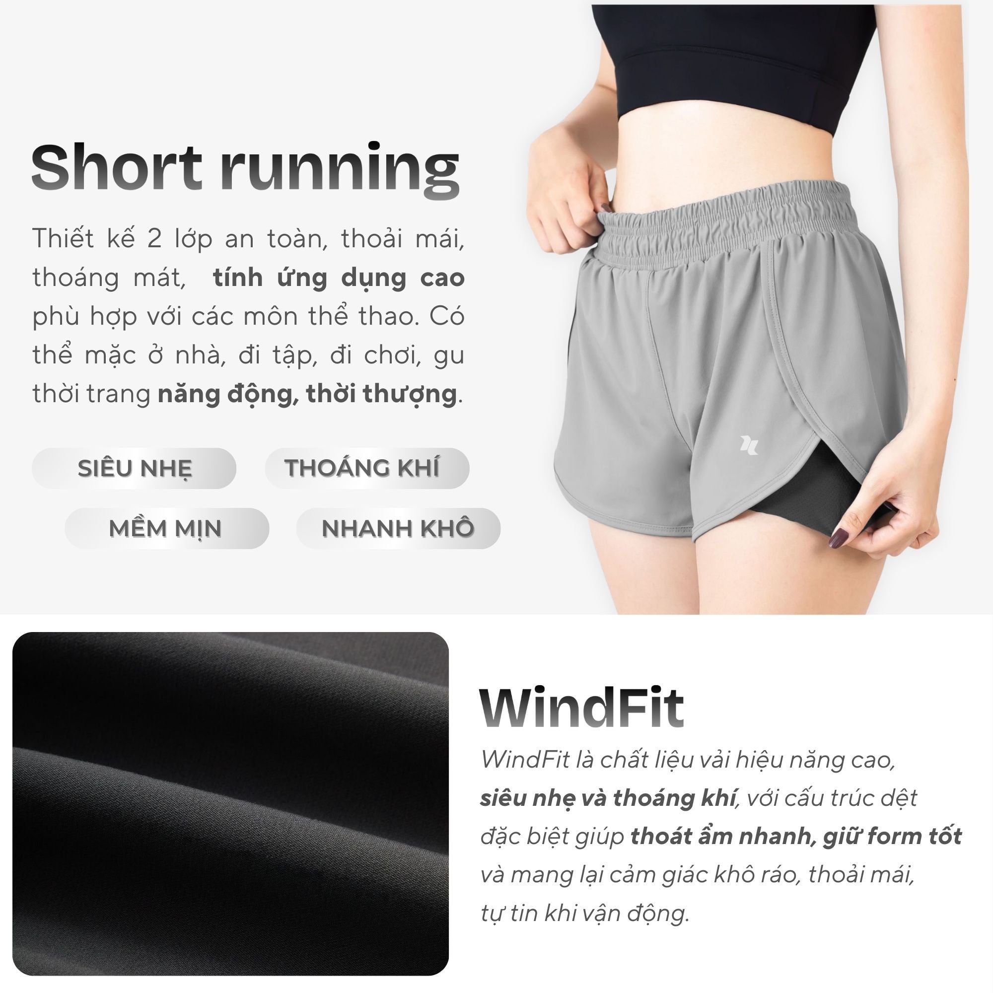 Quần short thể thao nữ Reeta A3004