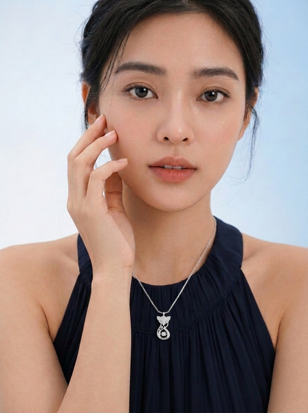  Dây chuyền bạc S925 đính đá CZ 