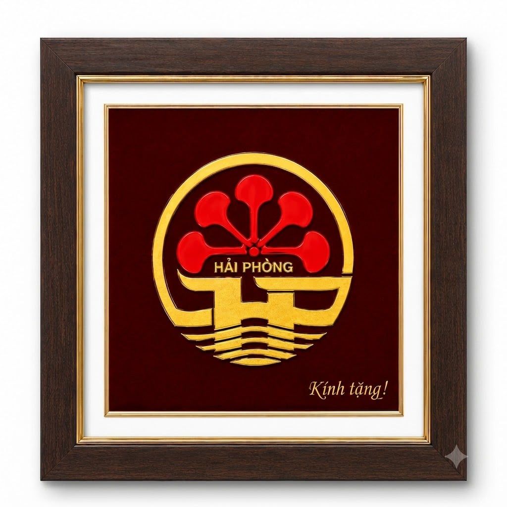  Tranh hoa phượng dát vàng 24K 