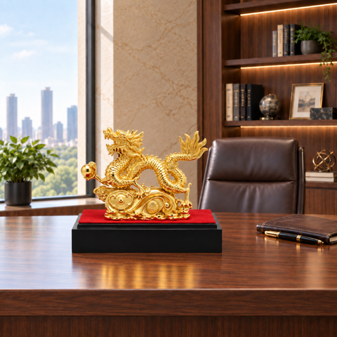 Tượng rồng dát vàng 24K