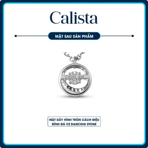 Dây chuyền bạc nữ Calista Dancing Stone mạ Rhodium hình ngân hà cách điệu đính đá CZ