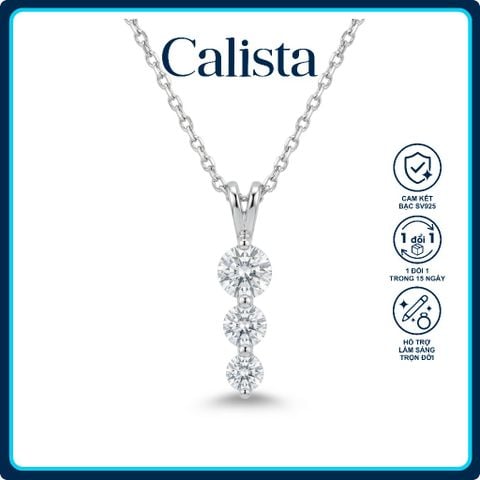 Dây chuyền bạc nữ Calista mặt đá CZ sang trọng, lấp lánh
