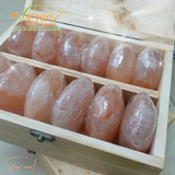  Đá muối Himalaya- bộ 12 viên đá massage / hộp gỗ 