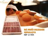  Đá muối Himalaya- bộ 12 viên đá massage / hộp gỗ 