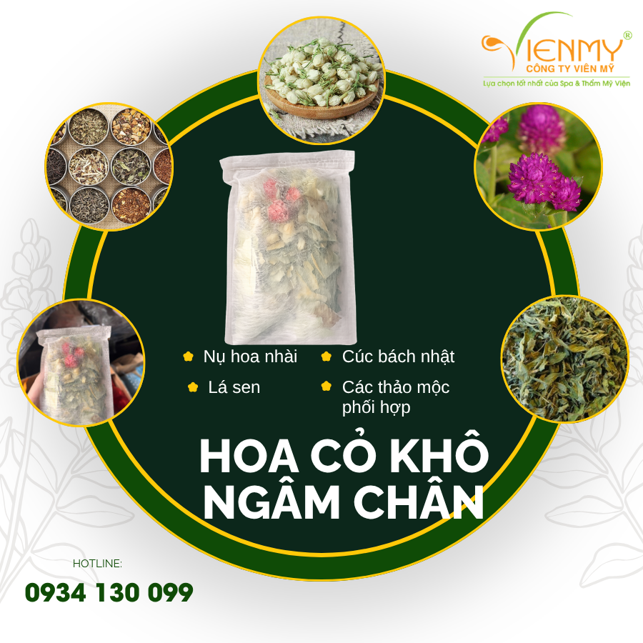  Hoa cỏ khô ngâm chân 