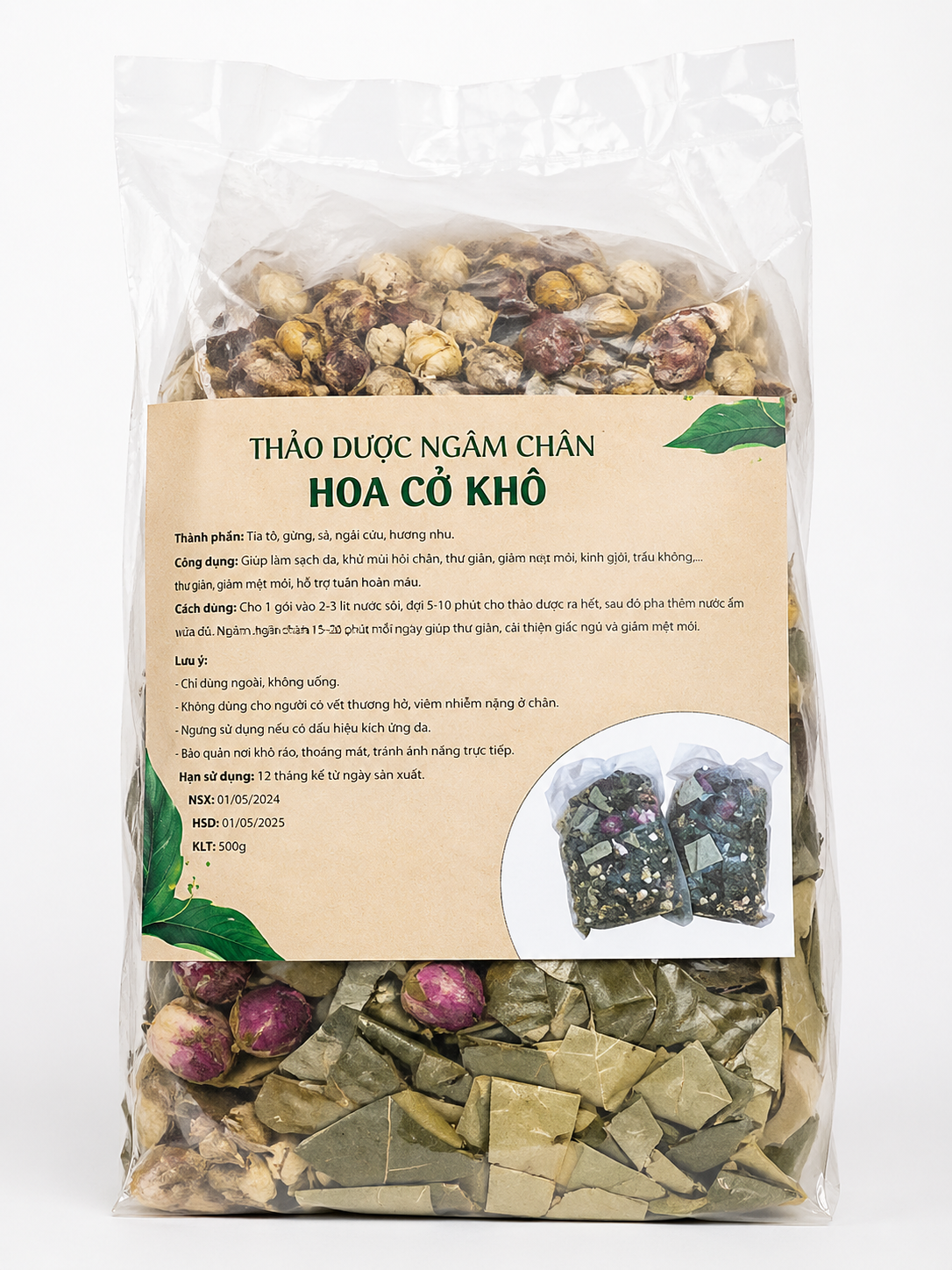  Hoa cỏ khô ngâm chân 