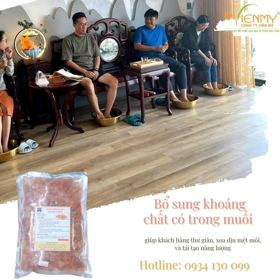  Muối hồng Himalaya ngâm chân 